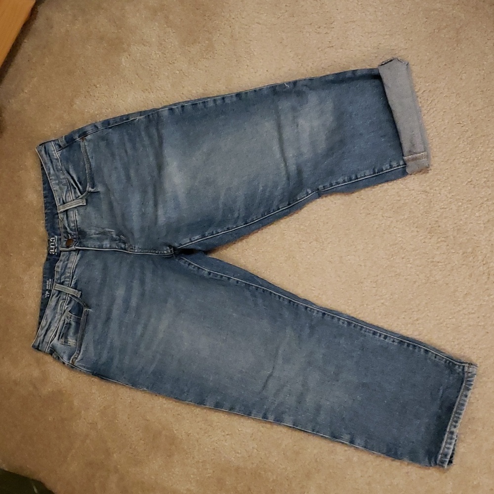 ANA Ladies Mid Rise Boyfriend Capris, 10P, approx 32" waist/24" inseam